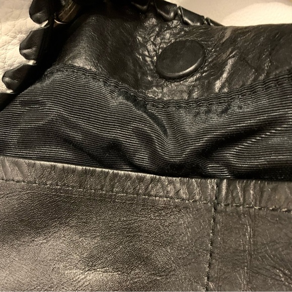 ANTHONY LUCIANO Authentic Leather 
Custom Made Hand Bag, Large White/Black - Picture 11 of 14